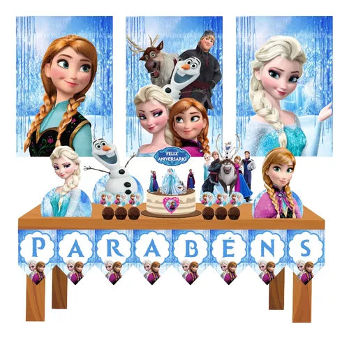 Kit Só Um Bolinho - Frozen - Festa Em Casa - Mesversário - Aniversario