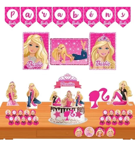 Kit Festa Barbie Decoração Só Um Bolinho Aniversário 83 Pçs