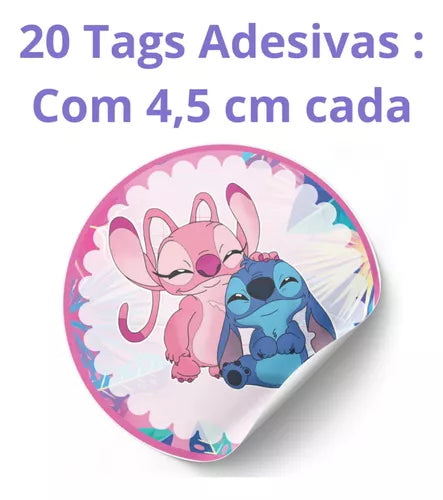 Kit Festa Completa 68pçs Stitch Decoração Aniversário