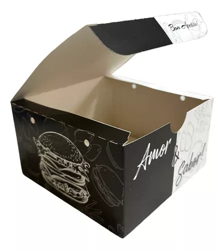 Caixa Box Para Hamburguer Delivery Gourmet Artesanal-100 Und